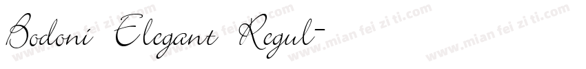 Bodoni Elegant Regul字体转换